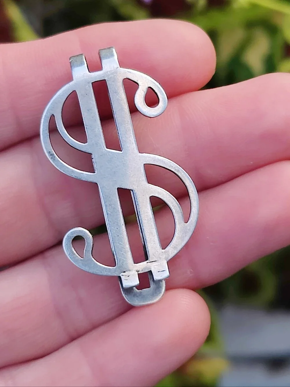 💵 Vintage Sterling Silver Dollar Sign Money Clip